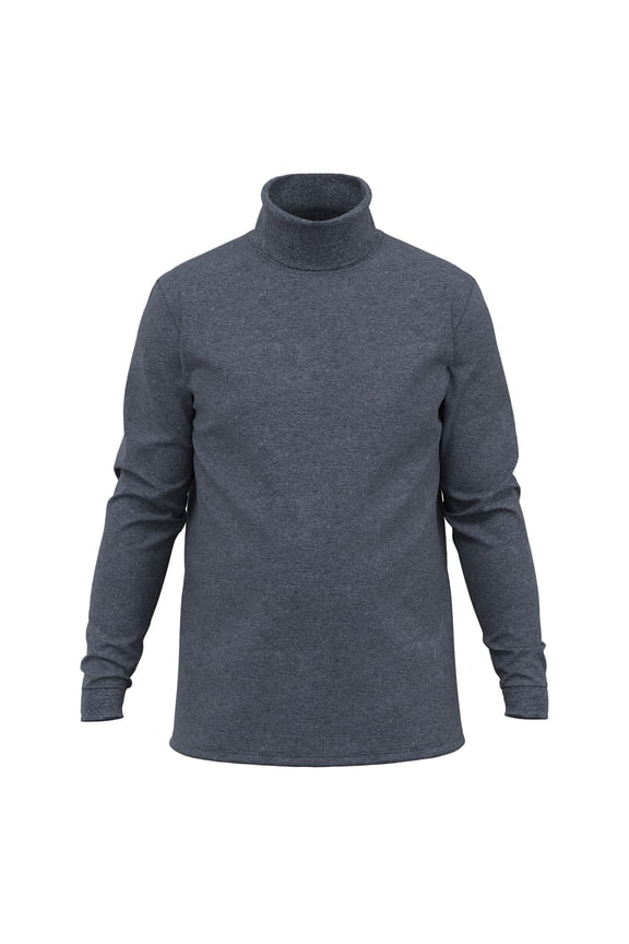 Men's 100% Interlock Knit Combed Cotton Super-Soft Euro Design Ski Casual Turtleneck Pullover