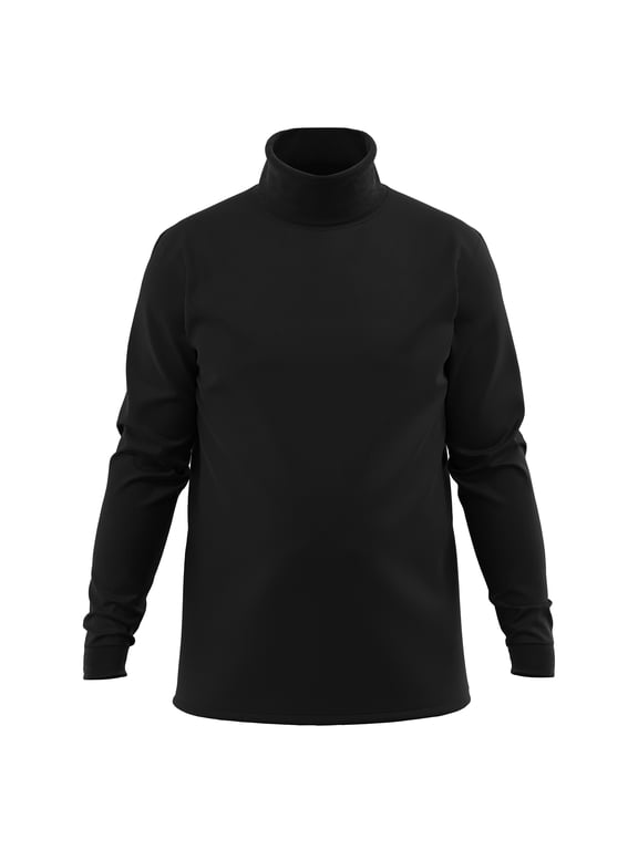 Men's 100% Interlock Knit Combed Cotton Super-Soft Euro Design Ski Casual Turtleneck Pullover