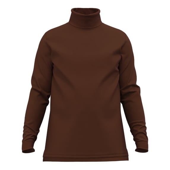 Men's 100% Interlock Knit Combed Cotton Super-Soft Pre-Washed Ski Casual Droptail Turtleneck Pullover Sweater