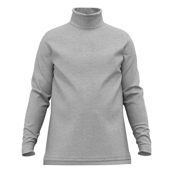 Men's 100% Interlock Knit Combed Cotton Super-Soft Pre-Washed Ski Casual Droptail Turtleneck Pullover Sweater