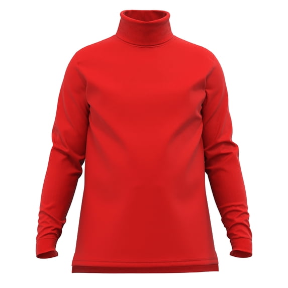 Men's 100% Interlock Knit Combed Cotton Super-Soft Pre-Washed Ski Casual Droptail Turtleneck Pullover Sweater