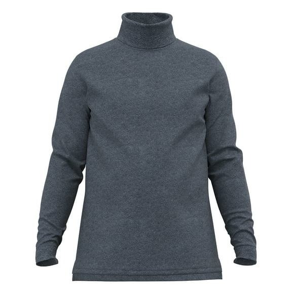 Men's 100% Interlock Knit Combed Cotton Super-Soft Pre-Washed Ski Casual Droptail Turtleneck Pullover Sweater