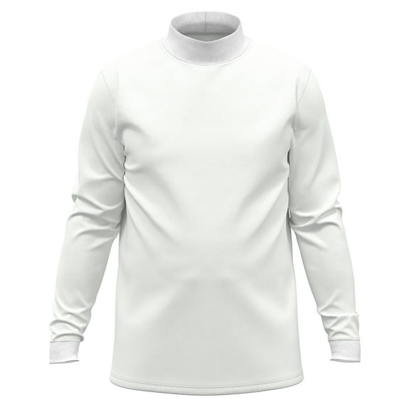 Men's 100% Interlock Knit Combed Cotton Super-Soft Pre-Washed Ski Casual Mockneck Pullover Sweater