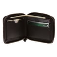 thumbnail image 1 of Men's 100% Leather Card & Cash Zipper Wallet Bifold Multi Card Holder Purse, 1 of 5