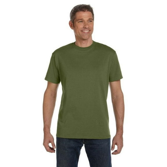 Men's 100% Organic Cotton Classic Short-Sleeve T-Shirt - OLIVE - L