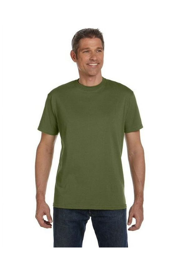 Men's 100% Organic Cotton Classic Short-Sleeve T-Shirt - OLIVE - L