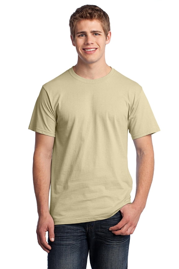 Men's 100 Percent Cotton Double Needle Sleeves Crew Neck T-Shirt. 3930