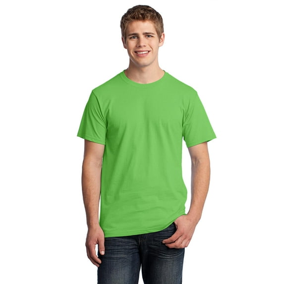 Men's 100 Percent Cotton Double Needle Sleeves Crew Neck T-Shirt. 3930