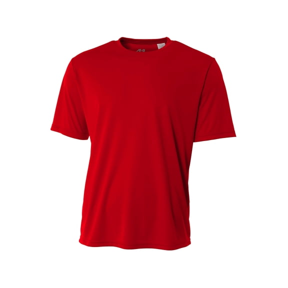 A4 Men's Cooling Performance Baseball Crew T-Shirt Scarlet 3Xl