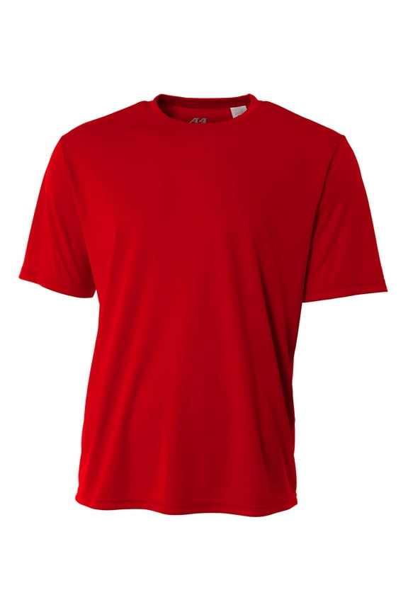 Men's Cooling Performance Baseball Crew T-Shirt Scarlet 3Xl
