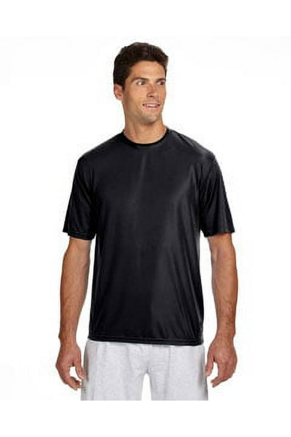 Men's Cooling Performance Baseball Crew T-Shirt Black M