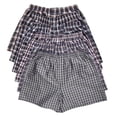 thumbnail image 1 of COUVER Men’s Soft Polyester Boxer Underpants, Assorted Darker Plaid, L, 6-Pack, 1 of 4