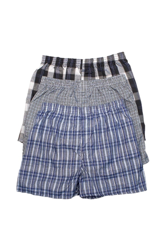 Men’s Soft Polyester Boxer Shorts Underpants, Neutral, Blue Set, L, 6-Pack