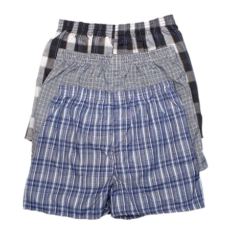 COUVER Men’s Soft Polyester Boxer Underpants, Neutral, Blue Set, S, 6-Pack