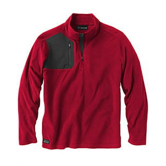 Men's 100% Polyester Nano Fleece TM 1/4 Zip Interval Pullover - RED - L
