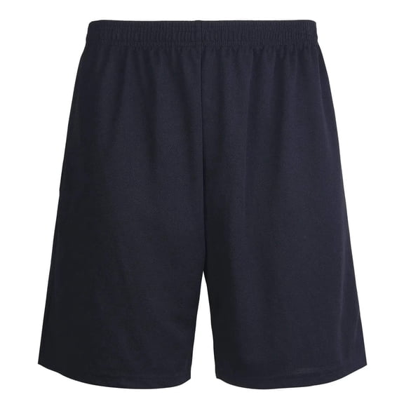 Men's 100% Polyester Performance Shorts with Pockets, Black 3XL, 1 Count, 1 Pack