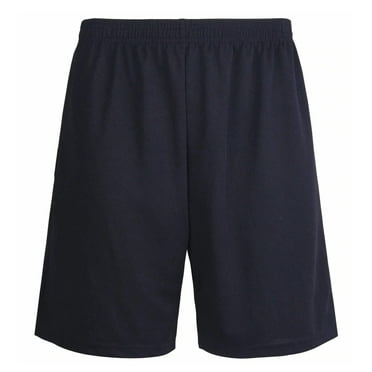 Men's 100% Polyester Performance Shorts with Pockets, Black S, 1 Count, 1 Pack