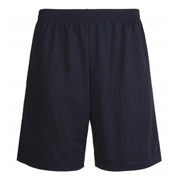 Men's 100% Polyester Performance Shorts with Pockets, Black S, 1 Count, 1 Pack