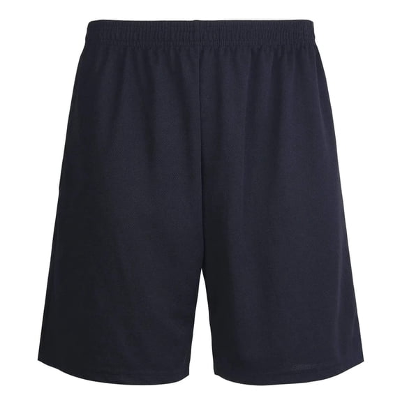 Men's 100% Polyester Performance Shorts with Pockets, Black S, 1 Count, 1 Pack