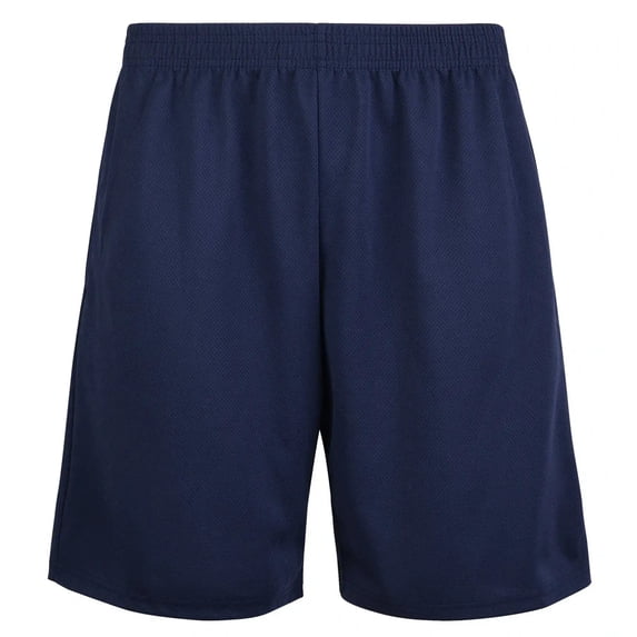 Men's 100% Polyester Performance Shorts with Pockets, Navy M, 1 Count, 1 Pack