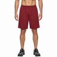 thumbnail image 1 of Men's 100% Polyester Performance Shorts with Pockets, Red M, 1 Count, 1 Pack, 1 of 6