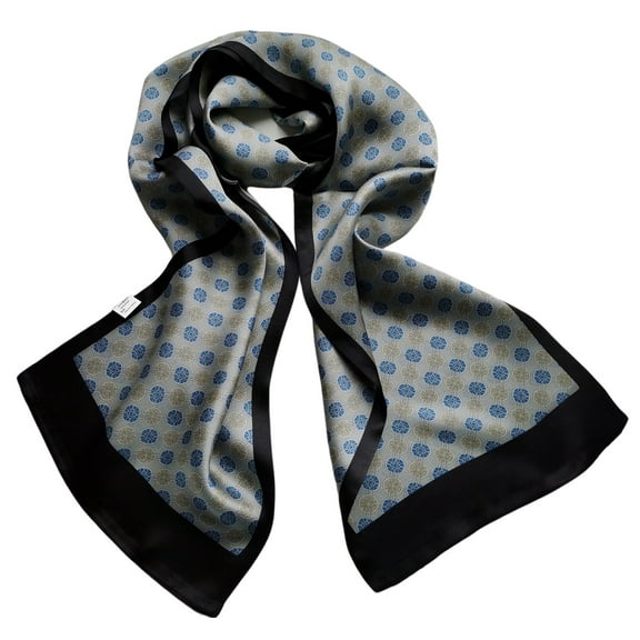 Men's 100 Silk Neck Scarf Double Layers Fashion Scarves Neckerchief Formal Casual Business