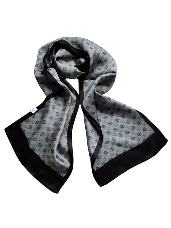 Men's 100 Silk Neck Scarf Double Layers Fashion Scarves Neckerchief Formal Casual Business