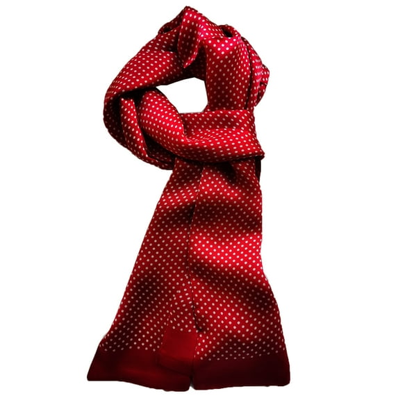 Men's 100 Silk Scarf Double Layers Fashion Wrap Neckerchief Formal Business Casual Party