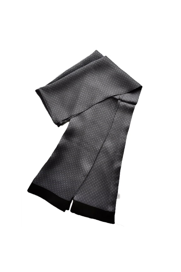 Men's 100 Silk Scarf Double Layers Fashion Wrap Neckerchief Formal Business Casual Party