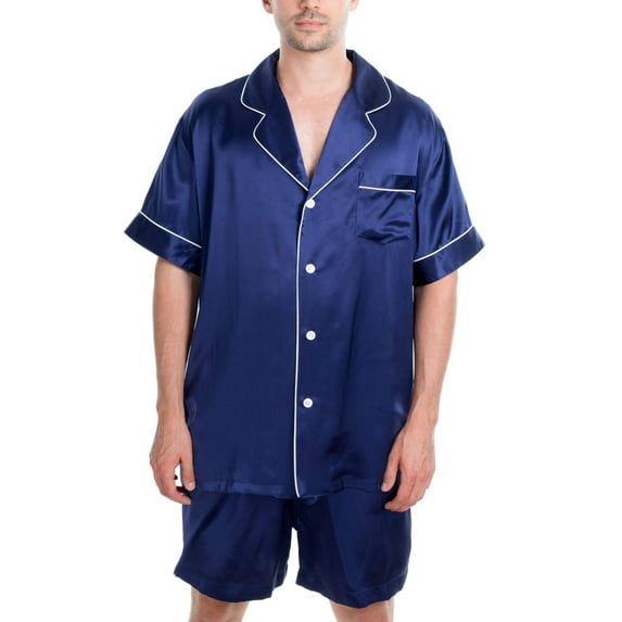 Men's 100% Silk Short Pajamas Set