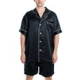 thumbnail image 1 of Men's 100% Silk Short Pajamas Set, 1 of 10