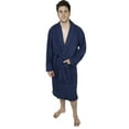 thumbnail image 1 of Men?s 100% Terry Cotton Bathrobe Toweling Robe Navy XL, 1 of 7