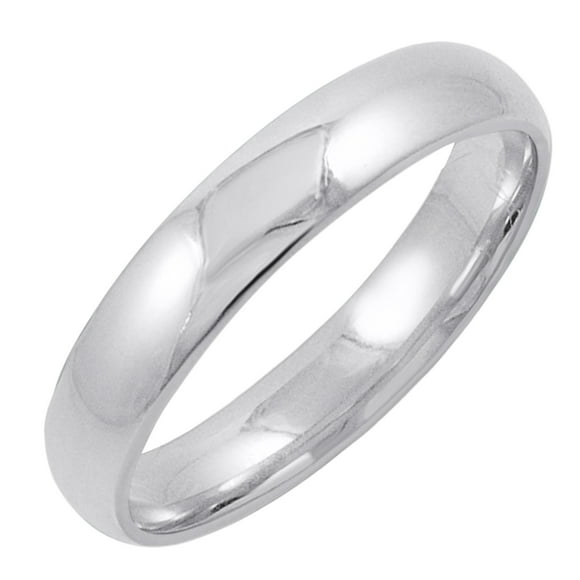 Oxford Ivy Oxford Ivy Men's 10K White Gold 4mm Comfort Fit Plain Wedding Band (Available Ring Sizes 8-12 1/2) Size 12