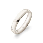 10K White Gold Comfort Fit Wedding Band, High-Polish, for Men or Women, Size 8.5
