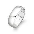 thumbnail image 1 of Men's 10K White Gold 6mm Traditional Plain Wedding Band  (Available Ring Sizes 8-12 1/2) Size 11.5, 1 of 6