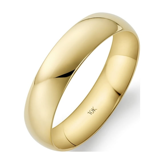 Oxford Ivy Oxford Ivy Men's 10K Yellow Gold 5mm Comfort Fit Plain Wedding Band  (Available Ring Sizes 8-12 1/2) Size 8