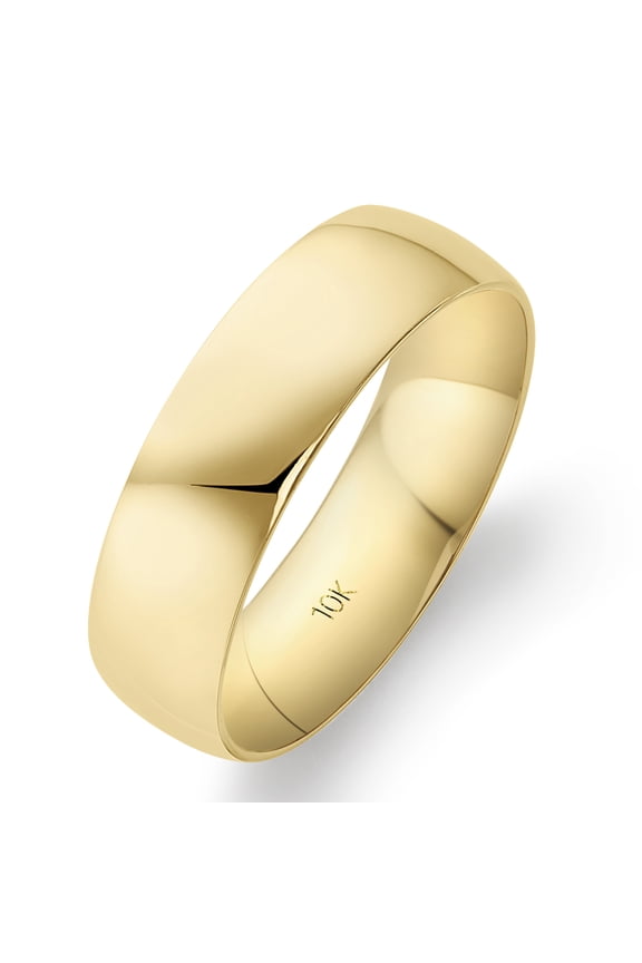 Mens Solid 10K Yellow Gold Comfort Fit Wedding Band Ring Size 14