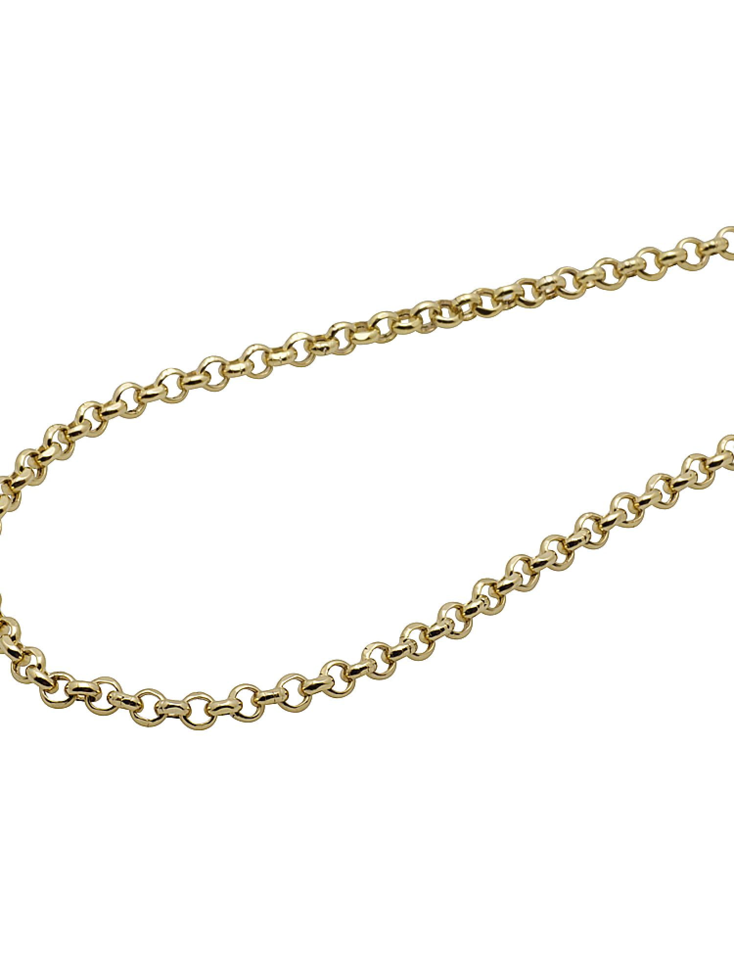 Men's 10K Yellow Gold Puff Rolo Chain Necklace 2.5MM 18-26 inches ...
