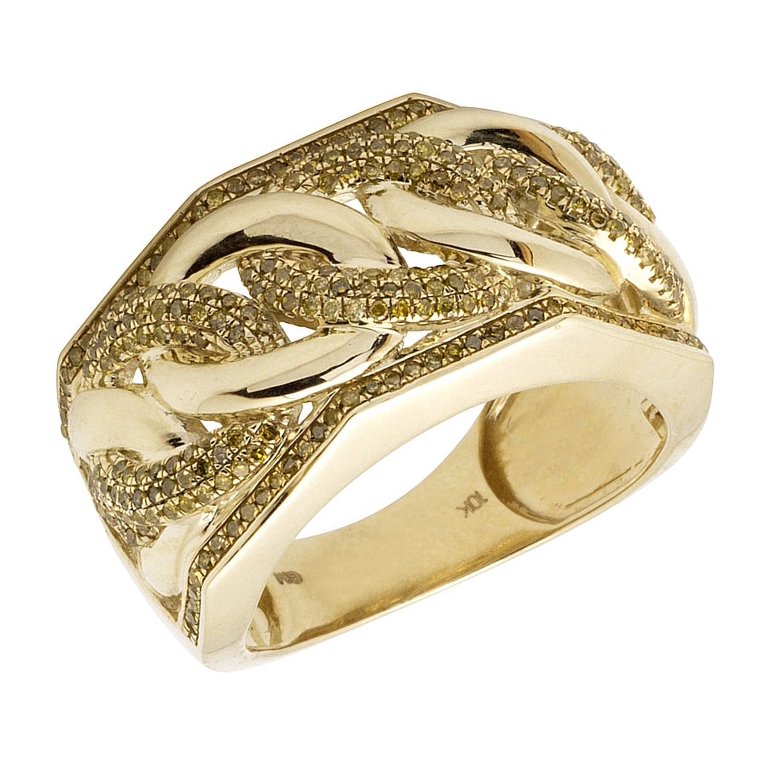 Canary diamond pinky ring Clearance