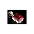 thumbnail image 1 of Men's 10K Yellow Gold Royal Created Ruby Gemstone Center Diamond Pendant 0.50ct., 1 of 7