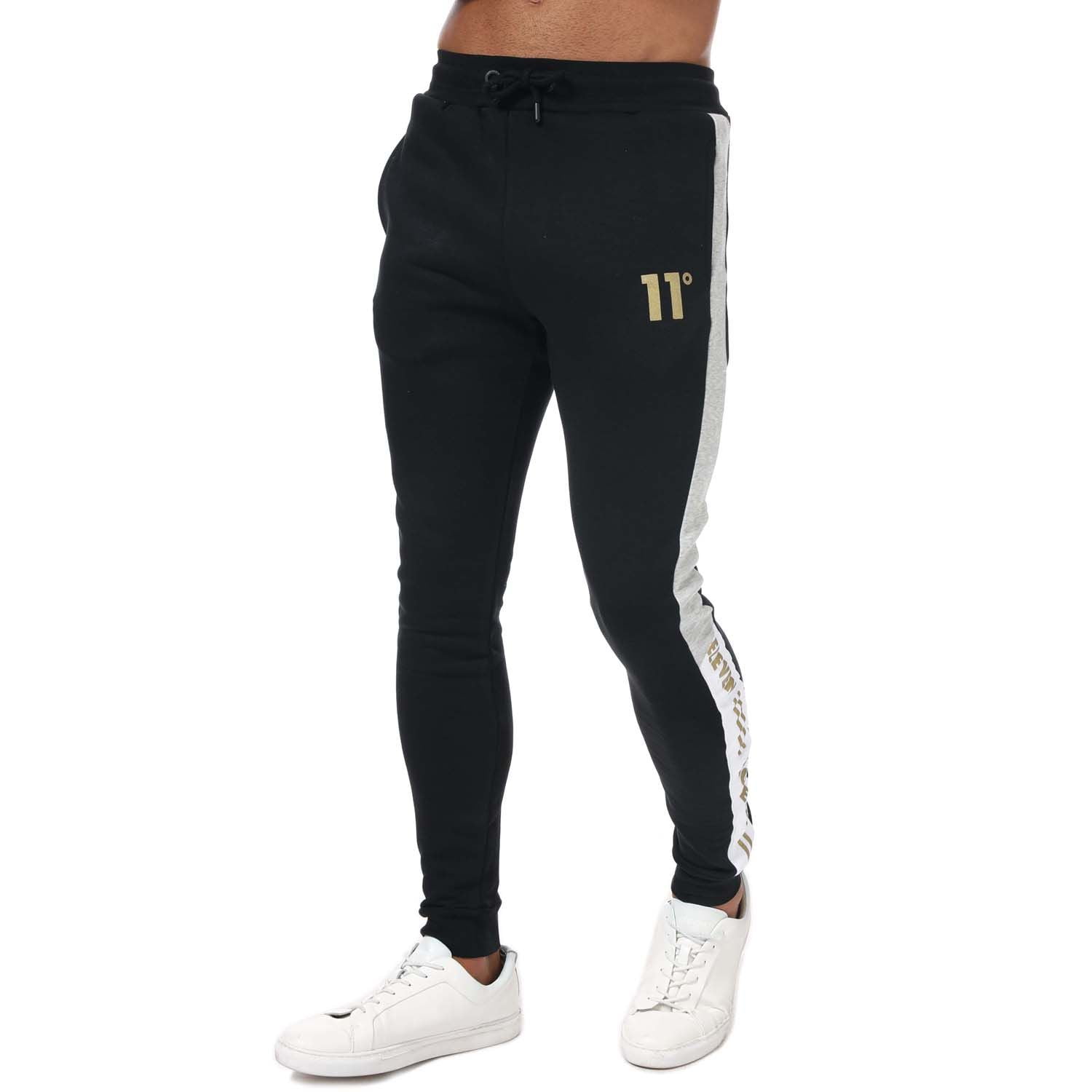 Men's 11 Degrees Taped Skinny Sweat Jogging Pants trousers in Gray -  Walmart.com