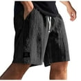 thumbnail image 1 of Men's 11 Inch Linen Casual Shorts Elastic Waist Drawstring Loose Fit Lightweight Breathable Beach Vacation Golf Outdoor Casual Wear Shorts, 1 of 5