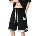 thumbnail image 1 of Men's 11" Long Basketball Shorts Below Knee Ice Slik Athletic Gym Workout Sport with Pockets Quick Dry Lightweight Big and Tall Size M-4XL Black, 1 of 5