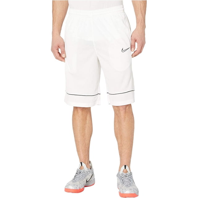 Men's 11 inch Basketball Shorts Large White/White/Black
