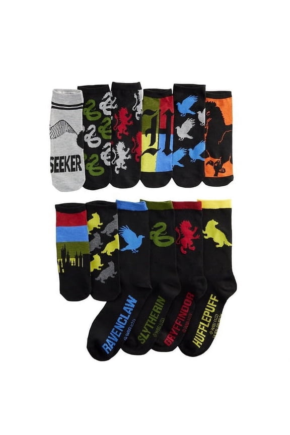 Men's 12 Days of Socks - Harry Potter Crew Socks, Size: 10-13