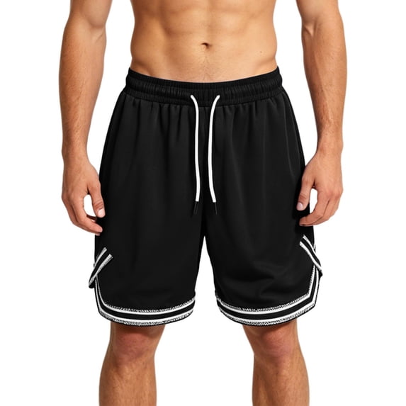 Men's 12" Long Basketball Shorts - Below Knee Mesh Athletic Workout Sport with Pockets Quick Dry Lightweight Baggy Gym Shorts Size 5XL Black