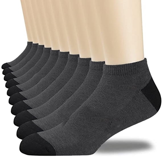 Men's 12-Pack Cotton Blend Crew Socks Color Block Breathable Seamless Toe, Moisture Wicking Casual Athletic Hosiery Multipack for Spring Summer Daily Wear