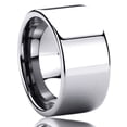 thumbnail image 1 of Men's 12MM Titanium Comfort Fit Wedding Band Ring Flat Top Wide Men's Band Ring (8 to 14), 1 of 2