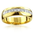 thumbnail image 1 of Men's 14K Natural 1.2 Ctw Diamond Wedding Ring For Him (White Gold Size 9), 1 of 1