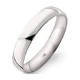 thumbnail image 1 of 14K White Gold Comfort Fit Wedding Band, High-Polish, for Men or Women, Size10.5, 1 of 8